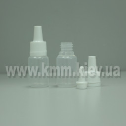 Флакон п/е 10 мл з крапельницею та кришкою