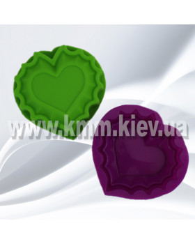 Силіконова форма Серце рельєфне - 1 шт