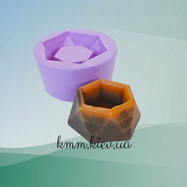 Силіконова форма люкс 3D Горщик для квітів 01 (кашпо)