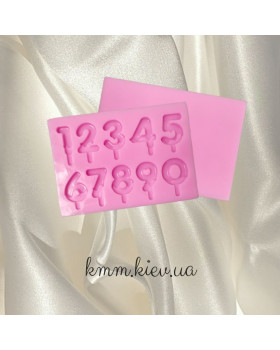 Силіконова форма міні планшет Цифри на паличці