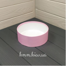 Капелюшна коробка низька Рожева D16 висота 6см-foto3