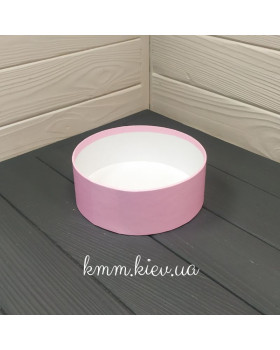 Капелюшна коробка низька Рожева D16 висота 6см-foto3
