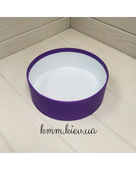 Шляпная коробка низкая Фиолетовая - D16 см высота 6см-foto2