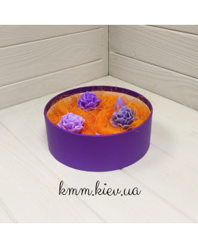 Капелюшна коробка низька Фіолетова - D16 висота 6см