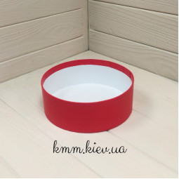 Капелюшна коробка низька Червона D18 висота 6,5см-foto2