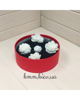 Капелюшна коробка низька Червона D18 висота 6,5см
