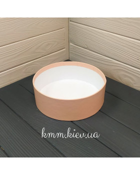 Капелюшна коробка низька Персик D16 висота 6см-foto2