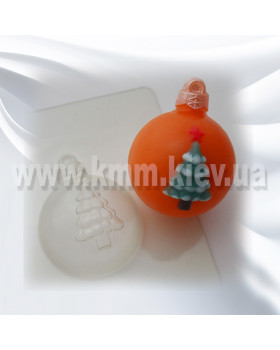 Пластикова форма Ялинкова куля 1 (з ялинкою)