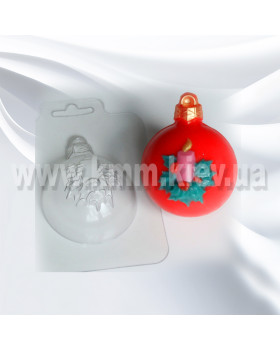 Пластикова форма Ялинкова куля зі свічкою Пластикова форма Ялинкова куля зі свічкою