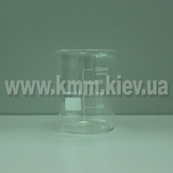 Мірна склянка скляна термостійка 250 мл (низька)