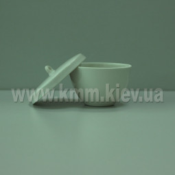 Тигель порцеляновий з кришкою 70 мл (низький, середній) - Низький-foto2