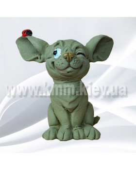 Силіконова форма люкс Вухатий собачка з сонечком 3D