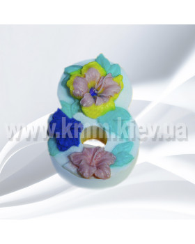 Силіконова форма люкс 8 Березня в гібіскусах