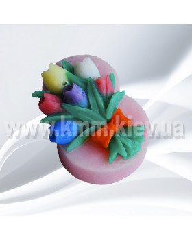 Силіконова форма люкс 8 Березня в тюльпанах