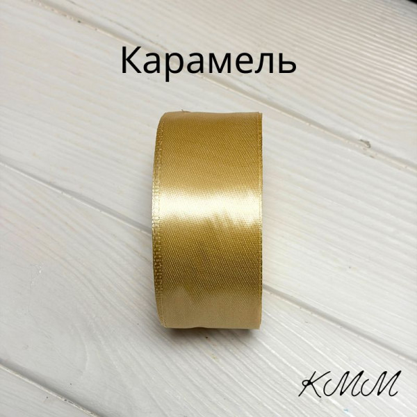 Стрічка атласна 40мм, рулон (23м) - Чорний