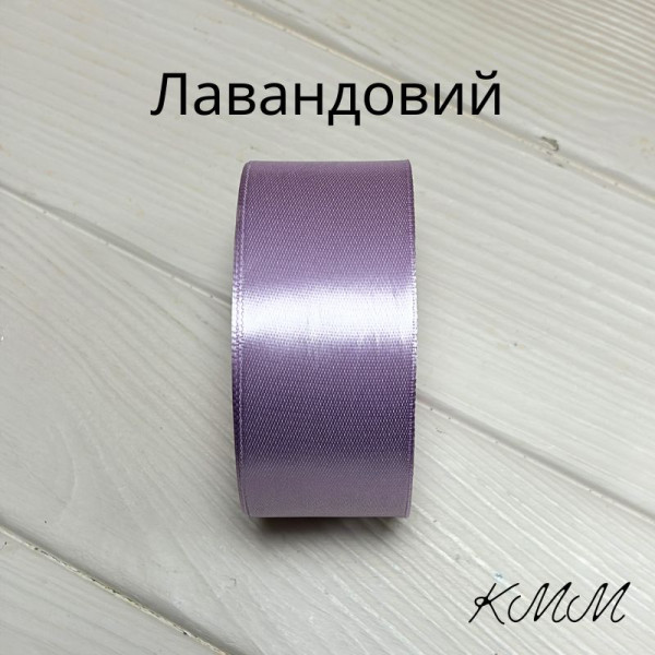 Стрічка атласна 40мм, рулон (23м) - Чорний