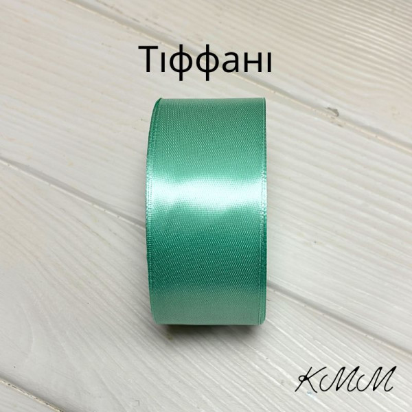Стрічка атласна 40мм, рулон (23м) - Чорний