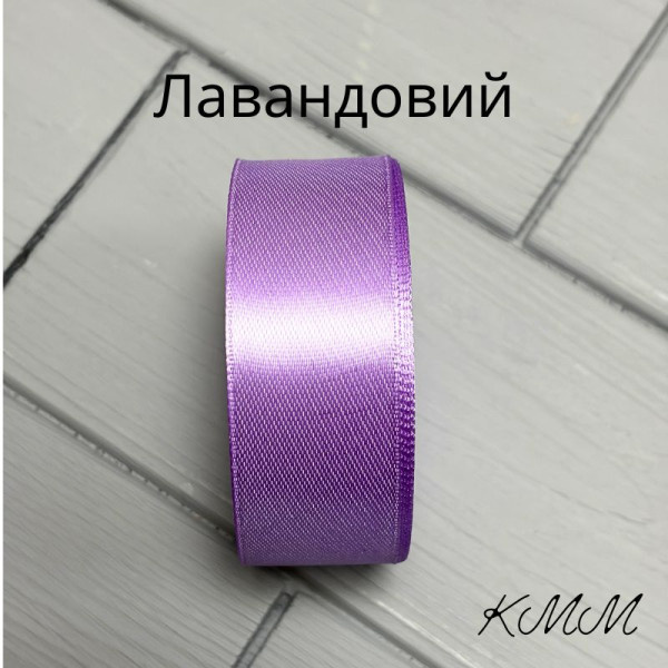 Стрічка атласна 25мм колір в асортименті, рулон 23м - Червоний