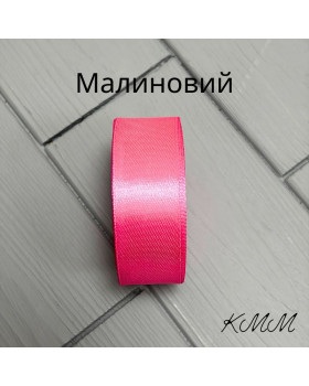 Стрічка атласна 25мм колір в асортименті, рулон 23м - Червоний-foto13