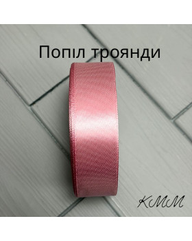 Стрічка атласна 25мм колір в асортименті, рулон 23м - Червоний-foto7