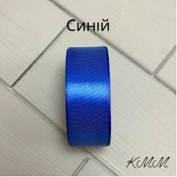 Стрічка атласна 25мм колір в асортименті, рулон 23м - Червоний-foto3