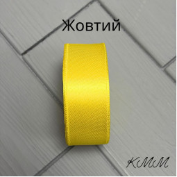 Стрічка атласна 25мм колір в асортименті, рулон 23м - Червоний-foto6