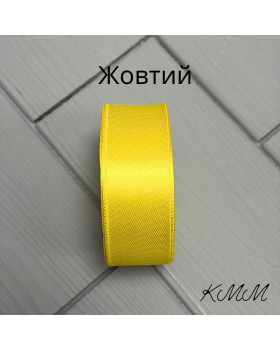 Стрічка атласна 25мм колір в асортименті, рулон 23м - Червоний-foto6