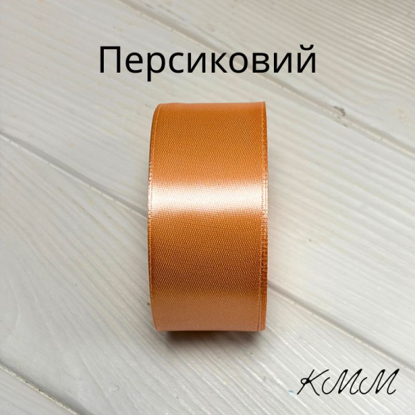 Стрічка атласна 40мм, рулон (23м) - Чорний