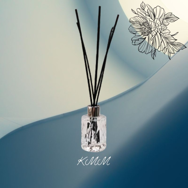 Комплект Аура Срібло для аромадифузору (флакон 50мл та 5 паличок з ротангу)