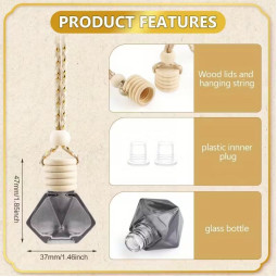 Флакон Горный хрусталь для ароматизатора в авто стеклянный  8мл-foto2