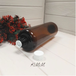 ПЭТ бутылка коричневая с капельником и крышкой с контролем первого вскрытия - 1л - 1шт.-foto2