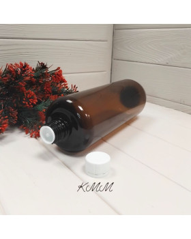  ПЕТ пляшка коричнева з крапельником та кришкою з контролем першого відкриття - 1л -1шт.-foto2