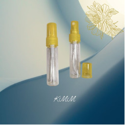 Флакон парфумерний скляний Циліндр з Жовтим розпилювачем 15 мл