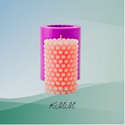  Силіконова форма люкс 3D Свічка у маленьких перлинах