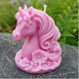 Силіконова форма люкс 3D Єдиноріг у квітах-foto3