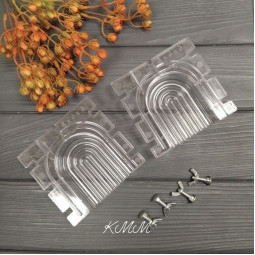 Форма акриловая для свечей с зажимами Радуга 6см х 4см х 8см-foto3