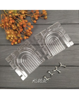 Форма акриловая для свечей с зажимами Радуга 6см х 4см х 8см-foto2