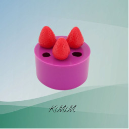 Силиконовая форма 3D Клубники набор 3шт.