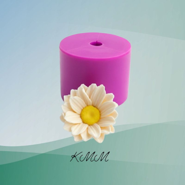 Силіконова форма люкс Ромашка у бутоні Велика 3D