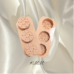 Силиконовая форма планшет Сердечки изящные 3шт.