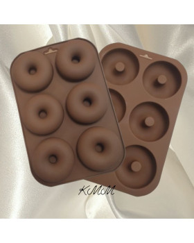 Силіконова форма планшет Пончик Великий (планшет 6 шт.) Силіконова форма планшет Пончик Великий (планшет 6 шт.)