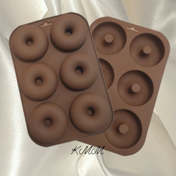 Силіконова форма планшет Пончик Великий (планшет 6 шт.)