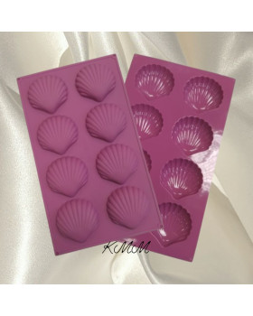 Силиконовая форма планшет Ракушки 8шт.