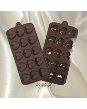 Силіконова форма планшет міні Серце грановане 15шт. Силіконова форма планшет міні Серце грановане 15шт.