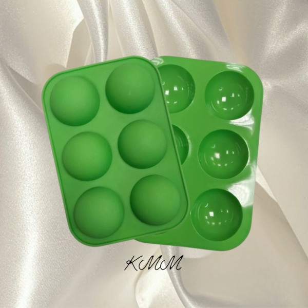 Силіконова форма планшет Напівсфера міні 6шт.