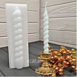 Форма силиконовая с замками для свечей Спираль крупная 20см-foto2