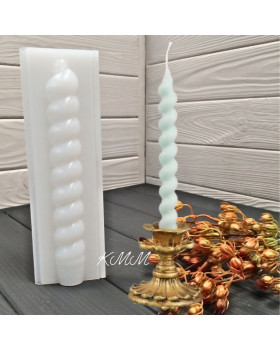 Форма силіконова із замками для свічок Спіраль велика 20см-foto2