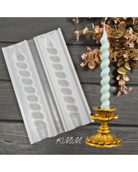 Форма силіконова із замками для свічок Спіраль велика 20см