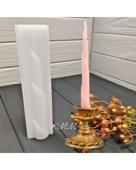 Форма силиконовая с замками для свечей Спираль Лента 20см-foto2