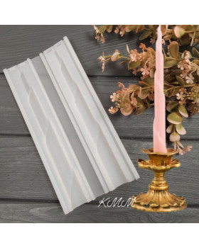 Форма силиконовая с замками для свечей Спираль Лента 20см